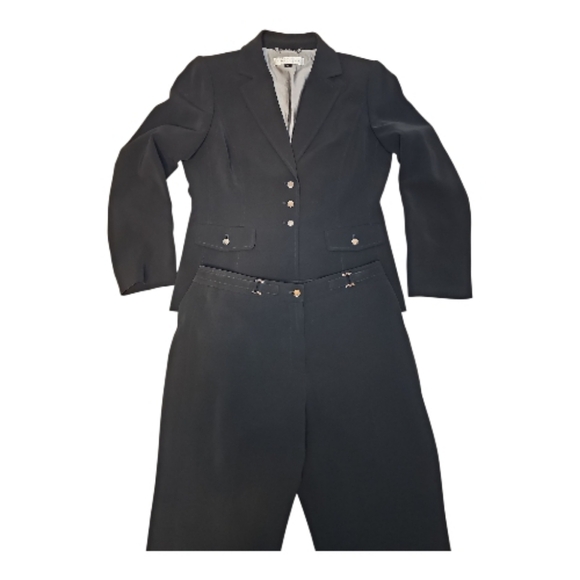 Tahari ASL Black 2 Piece Suit Set Size 8p - Picture 3 of 6